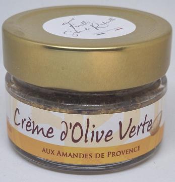 Crem'olives  vertes de Pays aux Amandes de Provence pot de 100g